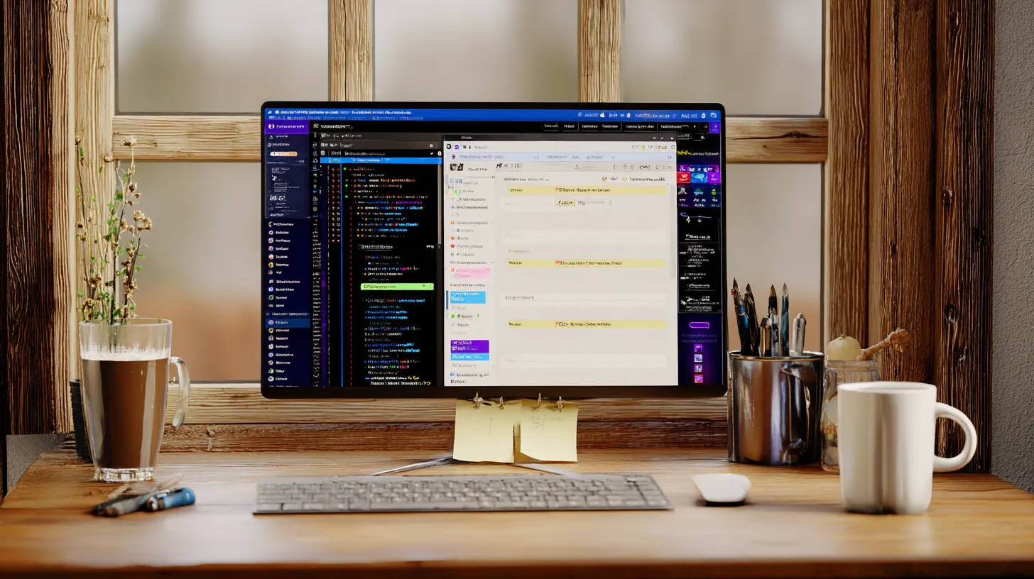 A clean workspace highlighting the key collaboration and project management tools remote teams use to stay connected.