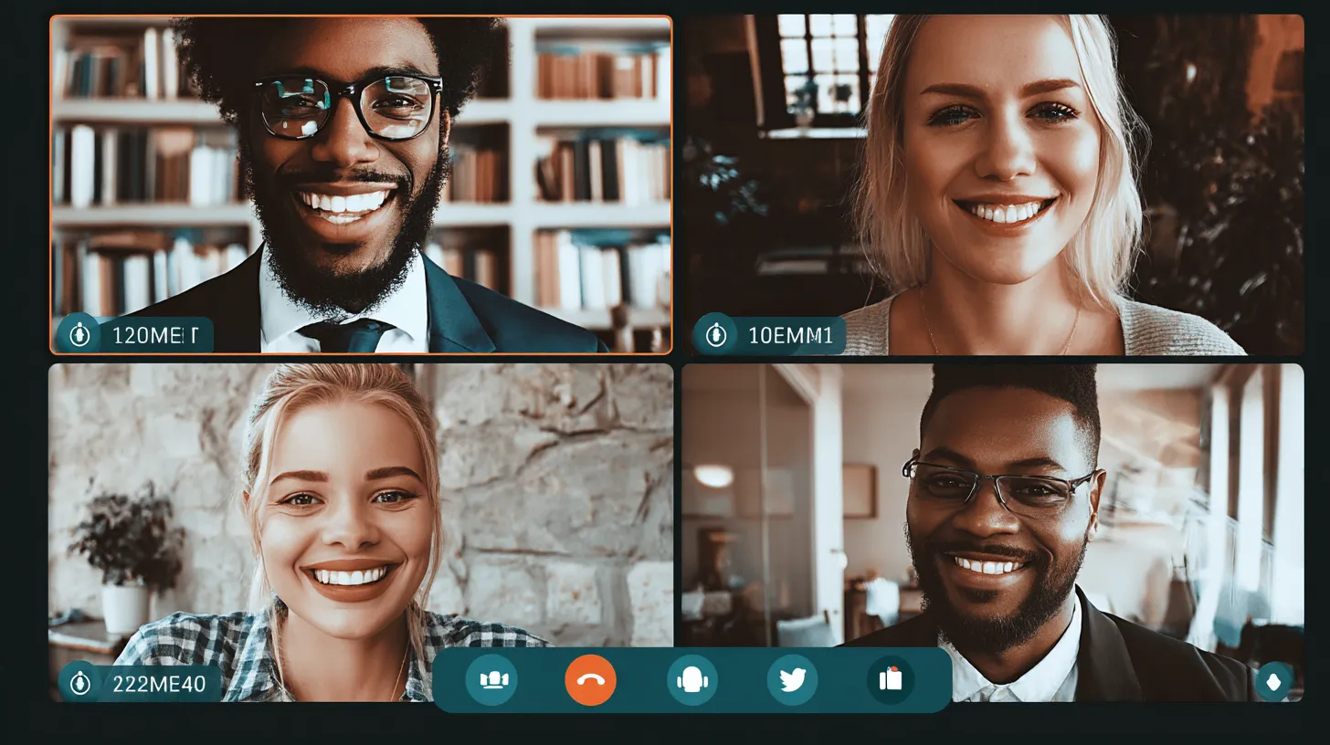 A video call with a distributed team across time zones — showcasing the daily rhythm of async meetings and communication in remote work.